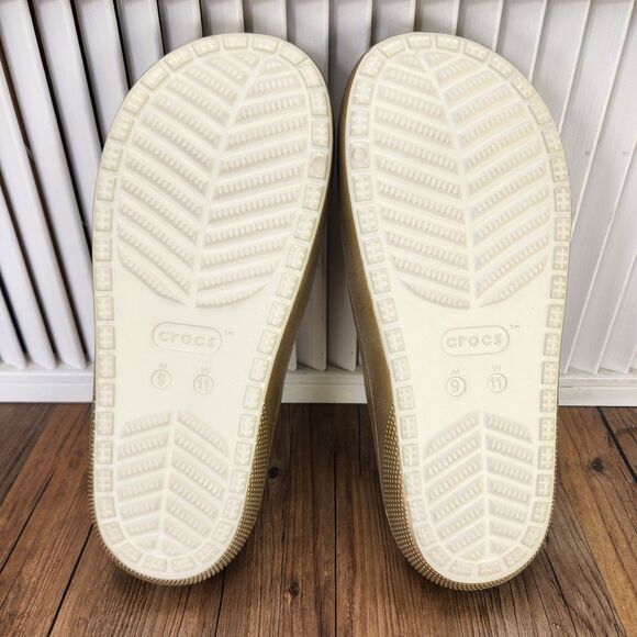 Crocs Classic v2 Slide Sandals Mens Size 9 Metallic Gold Slip On Comfort Casual main image 4
